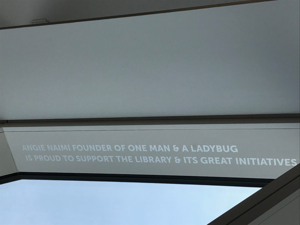 One Man & A Ladybug's Library Window